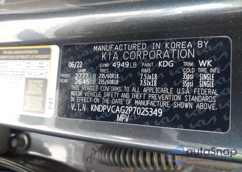 2023 Kia Sportage Hybrid Ex z USA, uszkodzony, nr VIN KNDPVCAG2P7025349